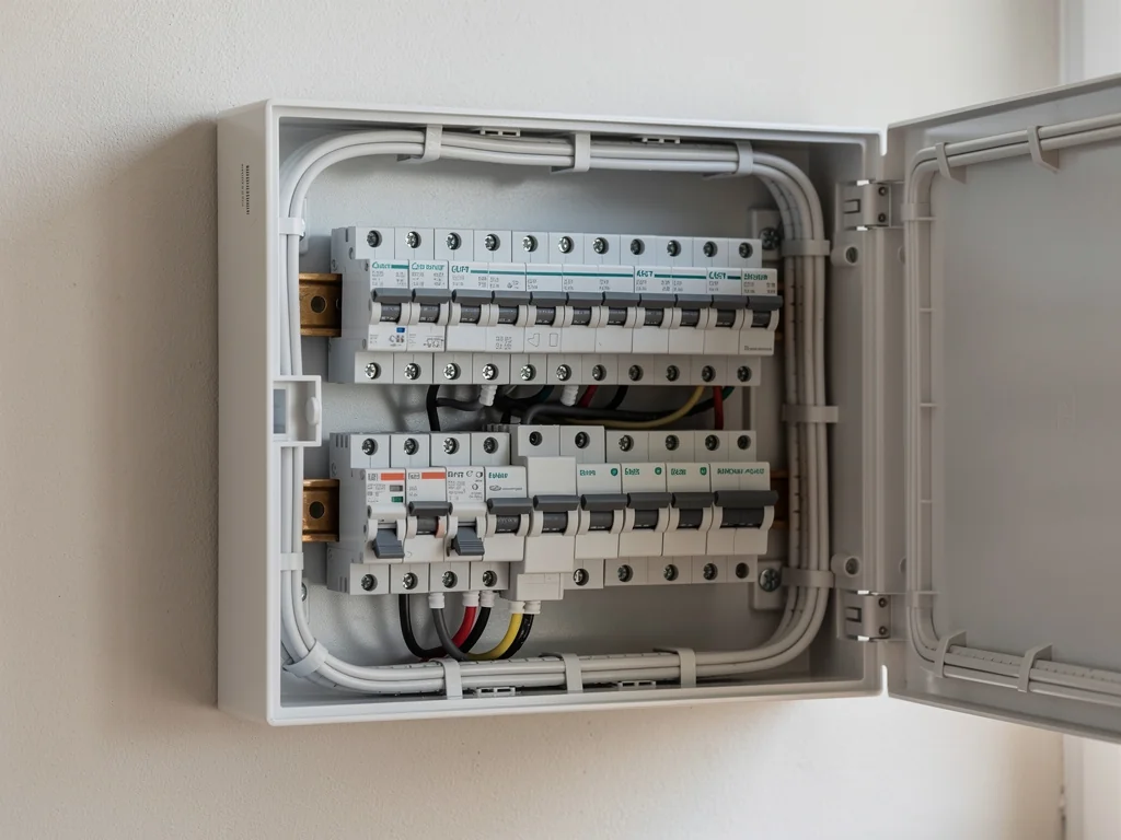 Ligne électrique dédiée et protection ajoutées au tableau pour un climatiseur